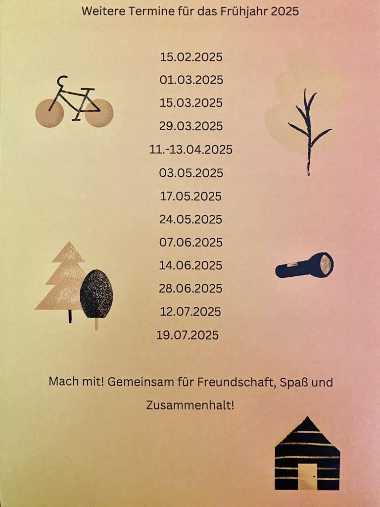 Programm des Jugendclub Feldmark