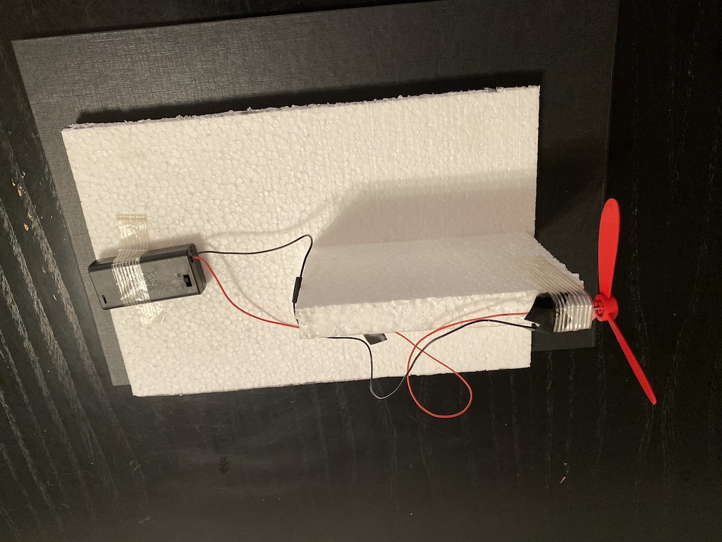 Elektromotor bei Styropor-Flugmodell